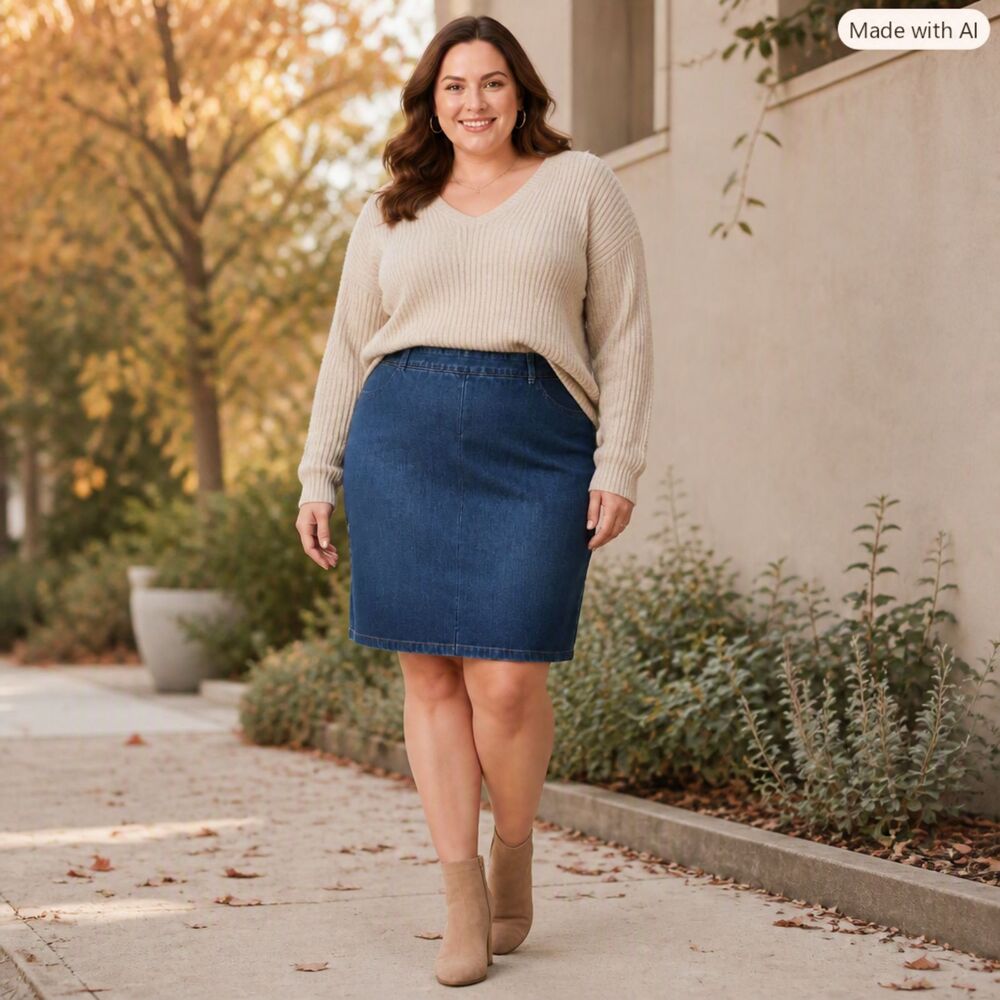 Ralph Lauren Dark Wash Denim Skirt | Size 14 | Fall Classic